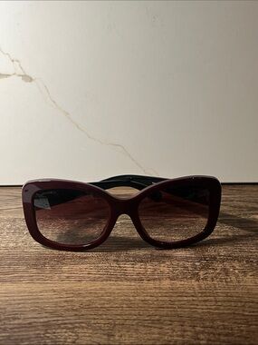 Authentic CHANEL Burgundy Sunglasses with Dark Gradient Lenses 5322